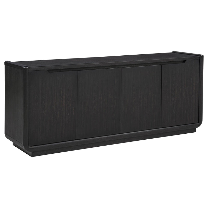 Leandro 72-inch 4-door TV Stand Media Console Burnished Black - 704633