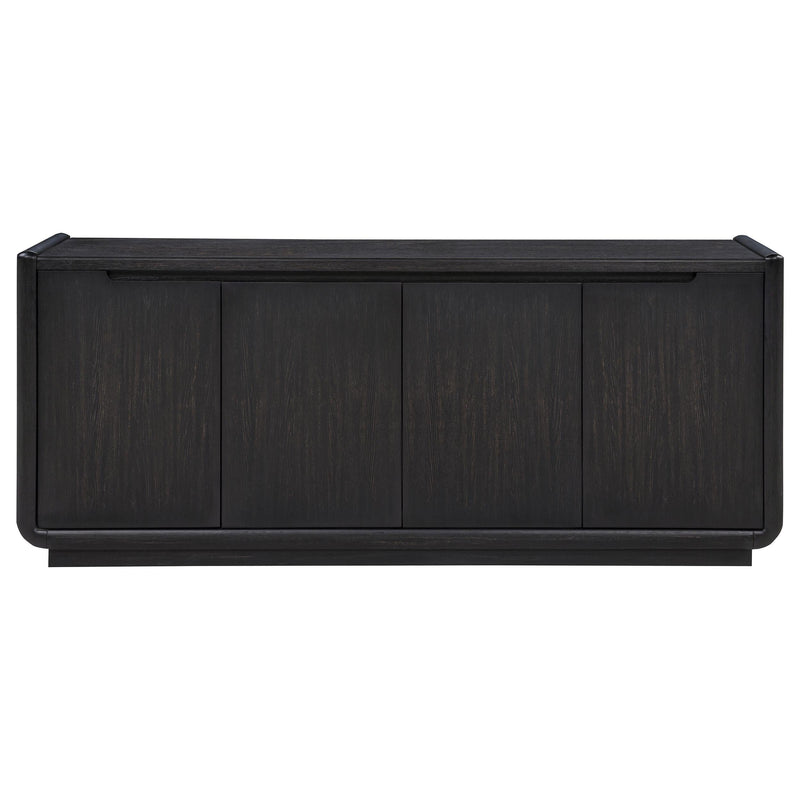 Leandro 72-inch 4-door TV Stand Media Console Burnished Black - 704633