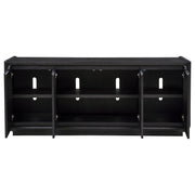 Leandro 72-inch 4-door TV Stand Media Console Burnished Black - 704633