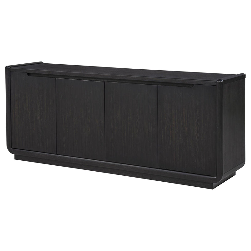 Leandro 72-inch 4-door TV Stand Media Console Burnished Black - 704633