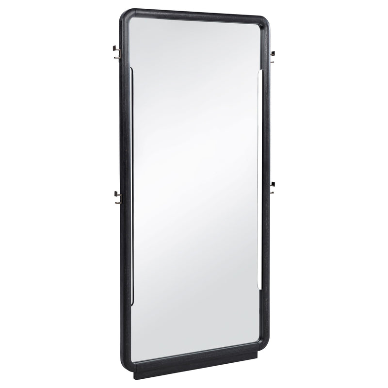 Leandro 76-inch Full Length Floor Mirror Burnished Black - 222498