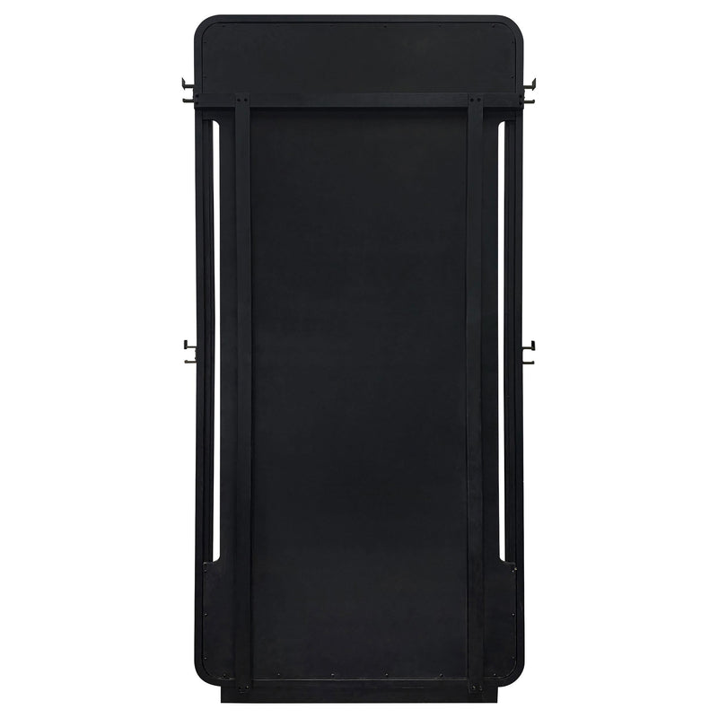 Leandro 76-inch Full Length Floor Mirror Burnished Black - 222498
