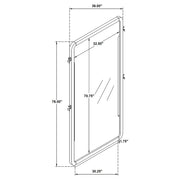 Leandro 76-inch Full Length Floor Mirror Burnished Black - 222498