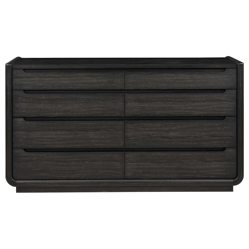 Leandro 8-drawer Bedroom Dresser Cabinet Burnished Black - 222493