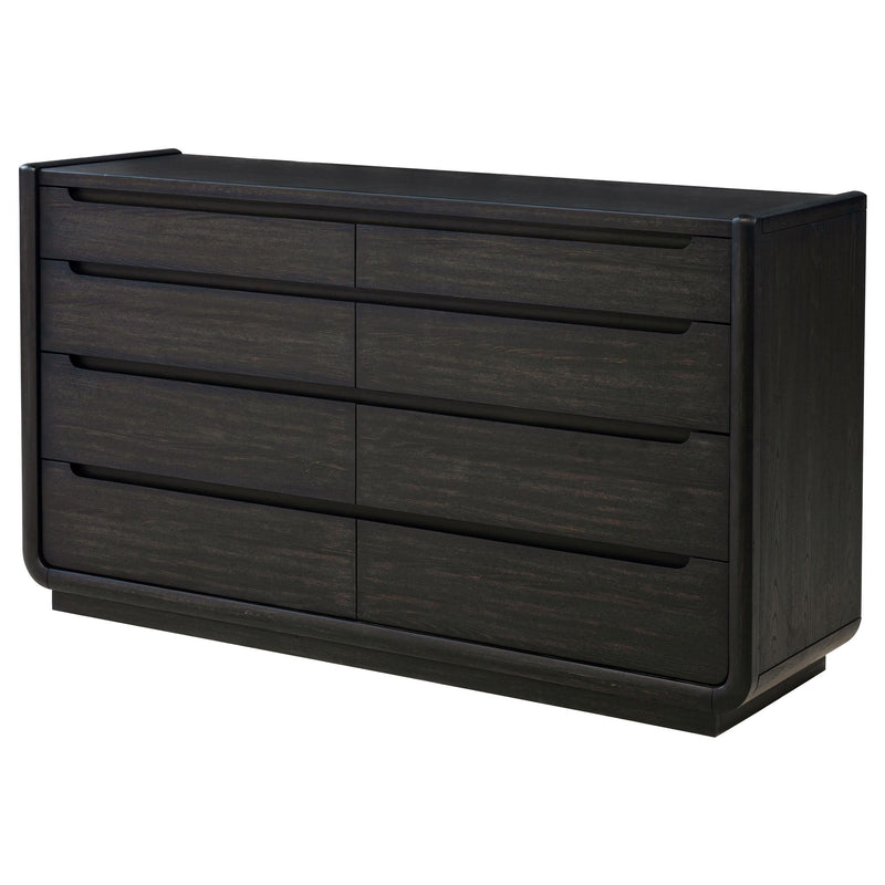 Leandro 8-drawer Bedroom Dresser Cabinet Burnished Black - 222493