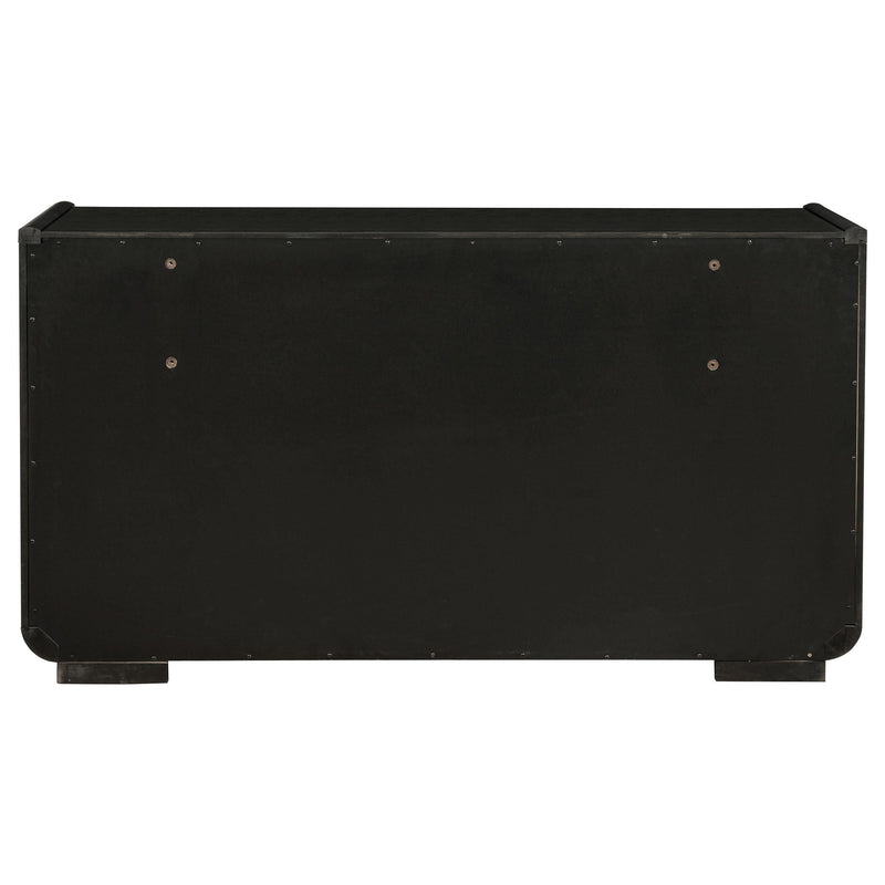 Leandro 8-drawer Bedroom Dresser Cabinet Burnished Black - 222493