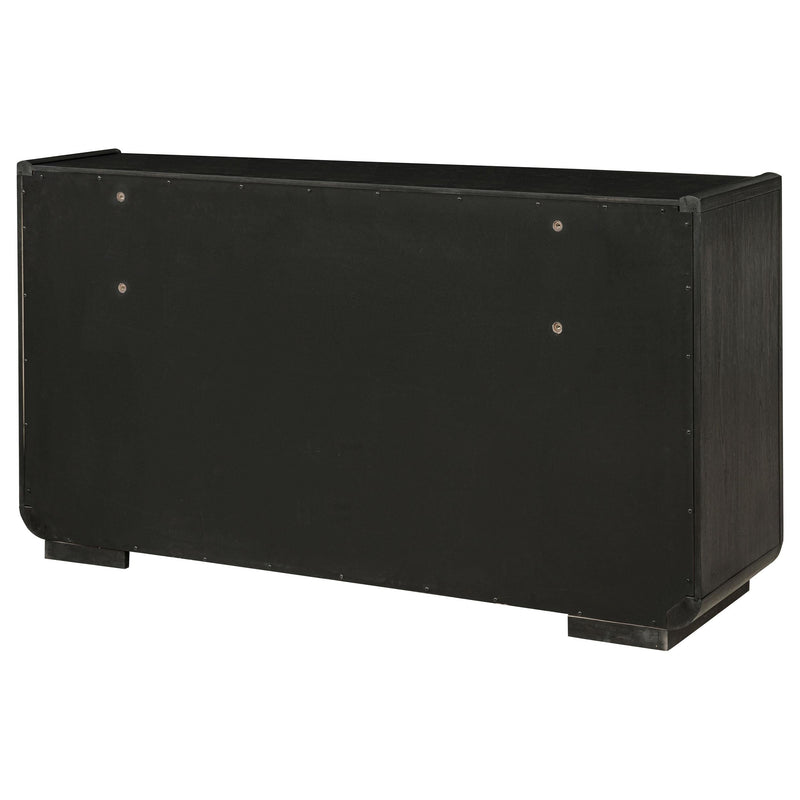 Leandro 8-drawer Bedroom Dresser Cabinet Burnished Black - 222493