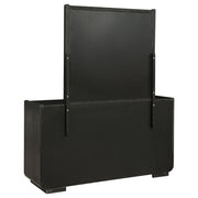 Leandro 8-drawer Bedroom Dresser with Mirror Burnished Black - 222493M