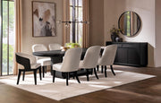 Leandro Upholstered Dining Arm Chair Cream (Set of 2) - 115393