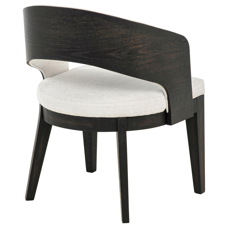 Leandro Upholstered Dining Arm Chair Cream (Set of 2) - 115393