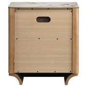Leanne 2-drawer Sinter Stone Top Nightstand Light Oak - 223132