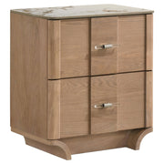 Leanne 4-piece Eastern King Bedroom Set Light Oak - 223131KE-S4