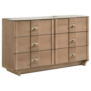 Leanne 4-piece Eastern King Bedroom Set Light Oak - 223131KE-S4