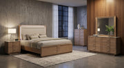 Leanne 5-drawer Sinter Stone Top Chest of Drawers Light Oak - 223135