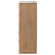 Leanne 5-drawer Sinter Stone Top Chest of Drawers Light Oak - 223135