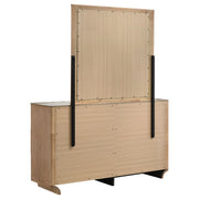 Leanne 6-drawer Sinter Stone Top Dresser and Mirror Light Oak - 223133M