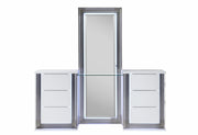 Ylime Smooth White Vanity With Led - YLIME-SMOOTH WHITE-VANITY W/ LED