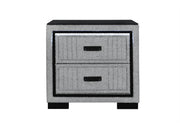Isabella Grey Nightstand With Led - ISABELLA-GREY-NS W/ LED