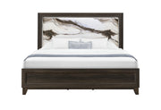 Harmony Brown Queen Bed With Led - HARMONY-BROWN-QB W/LED