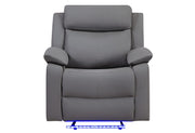 U6026 Grey Pu 46A Glider Recliner With Led - U6026-GREY PU 46A-GR W/ LED