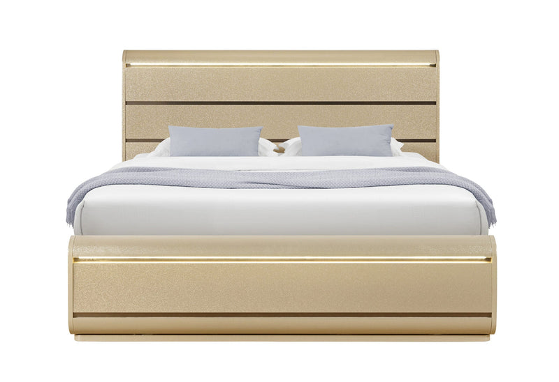 Genesis Gold King Bed With Led - GENESIS-GOLD-KB W/LED