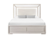 Clara Beige Full Bed With Led - CLARA-BEIGE-FB W/LED