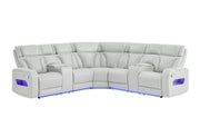 U8611 Blanche Silver Sectional With Led - U8611-BLANCHE SIL-SECTIONAL W/LED