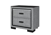 Isabella Grey Nightstand With Led - ISABELLA-GREY-NS W/ LED