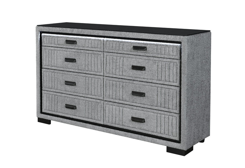 Isabella Grey Dresser With Led - ISABELLA-GREY-DR W/ LED