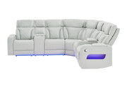 U8611 Blanche Silver Sectional With Led - U8611-BLANCHE SIL-SECTIONAL W/LED