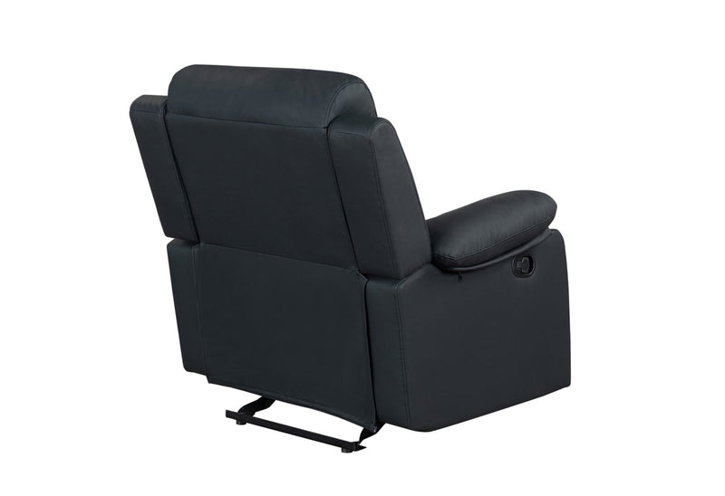 U6026 Black Pu 72A Glider Recliner With Led - U6026-BLACK PU 72A-GR W/ LED