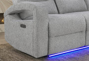 U6611 Grey 15 Power Recliner With Led - U6611-GREY 15-PR W/LED