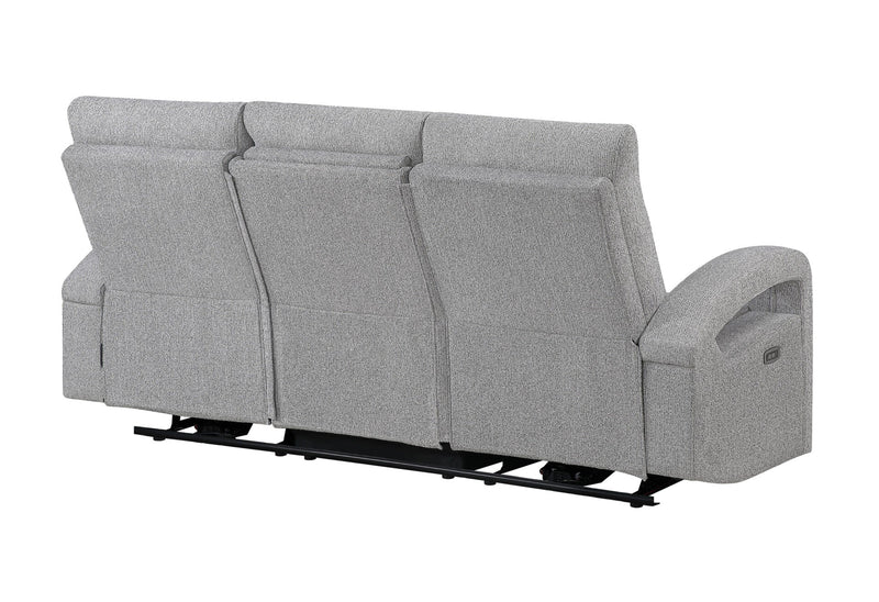 U6611 Grey 15 Power Reclining Sofa With Led - U6611-GREY 15-PRS W/LED