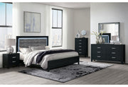 Reid Black King Bed Group With Led - REID-BLACK-KBG W/LED-N