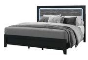 Reid Black Queen Bed With Led - REID-BLACK-QB W/LED-N