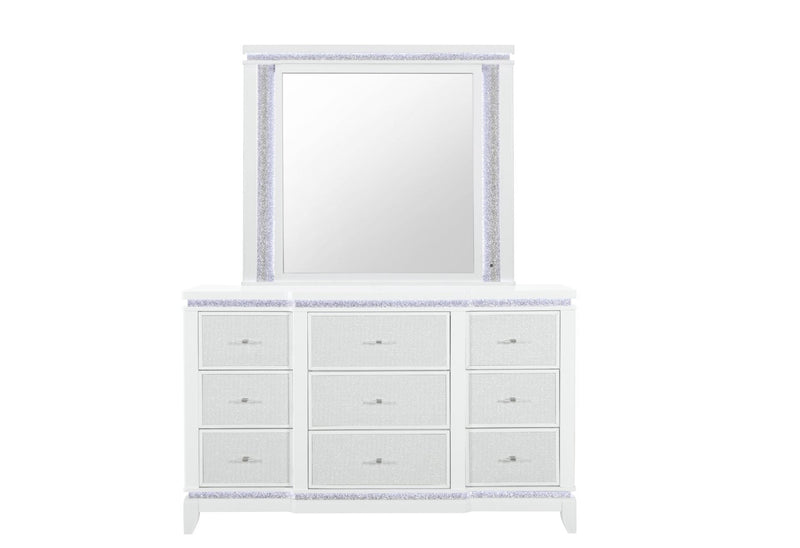 Alina White Mirror With Led - ALINA-WHITE-MR W/ LED-N