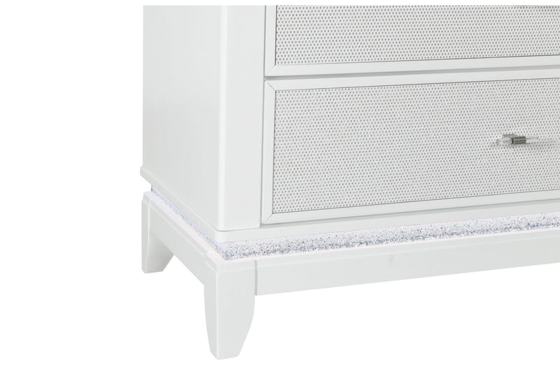 Alina White Queen Bed Group With Led - ALINA-WHITE-QBG W/LED-N