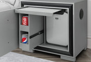 Amelia Grey/Black Full Bed Group With Led, Cooler And Speaker - AMELIA-GREY/BLACK-FBG W/LED + COOLER & SPKR