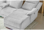 U8879 Grey 1 Power Pushback Sectional With Led And Global Ss Spkr - U8879-GRY 1-PB SEC W/LED&GL SS SPKR