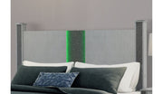 Logan Silver Full Bed Group W/ Led And Speakers - LOGAN-SILVER-FBG W/LED & SPEAKERS