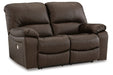 Leesworth Dark Brown Power Reclining Living Room Set - Gate FurniturePower Reclining Living Room Set