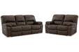 Leesworth Dark Brown Power Reclining Living Room Set - Gate FurniturePower Reclining Living Room Set