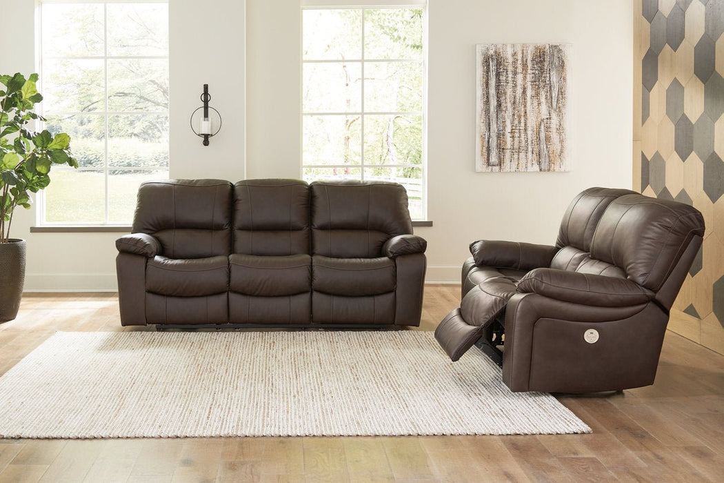 Leesworth Dark Brown Power Reclining Living Room Set - Gate FurniturePower Reclining Living Room Set