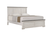 Leighton Cream/Brown King Panel Bed - Lara FurnitureKing Bed