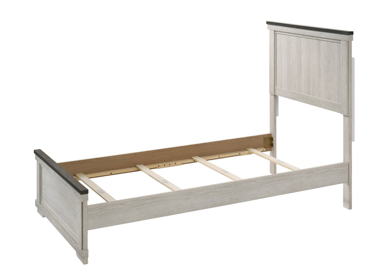 Leighton Cream/Brown Panel Youth Bedroom Set - Lara FurnitureYouth Bedroom Set