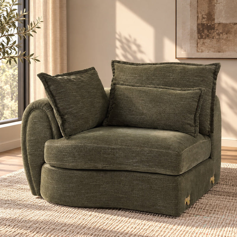 Leighton Modular - Left Facing Arm Chair w/3 Pillows - LV07690
