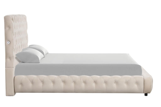 Lena - Cream Upholstered Queen Bed - B157-Q-Bed