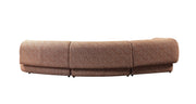 Lena Orange Boucle 3 - Piece Curved Sectional - Lara FurnitureSectional