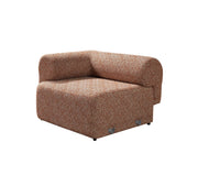 Lena Orange Boucle 3 - Piece Curved Sectional - Lara FurnitureSectional