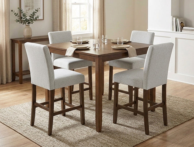 Lennon 5-Pk Ct Ht Set-Wood Top Brn - 1715SET-WD